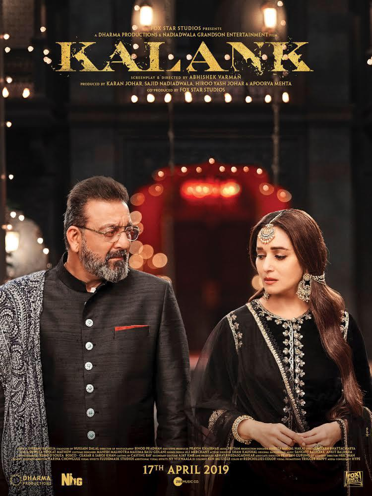 SANJAY DUTT AND MADHURI DIXIT LOOKS GREAT IN KALANK MOVIE POSTER