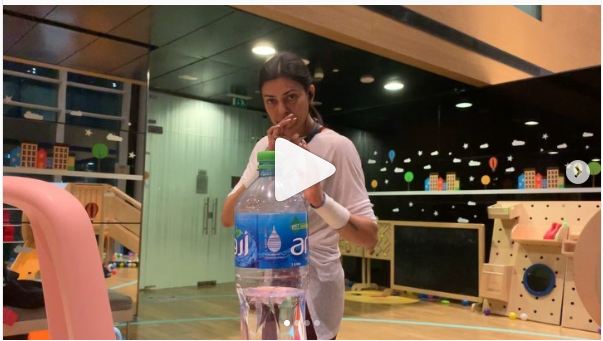 SUSHMITA SEN COMPLETED THE BOTTLE CAP CHALLENGE-WATCH NOW