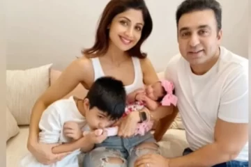 RAJ KUNDRA PLAYING WITH HIS SON & DAUGHTER